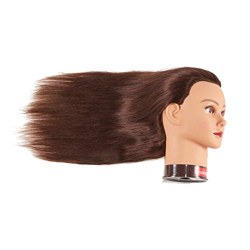 Realistic 22 Inch Human Hair Mannequin Head for Cosmetology Practice - Image 5