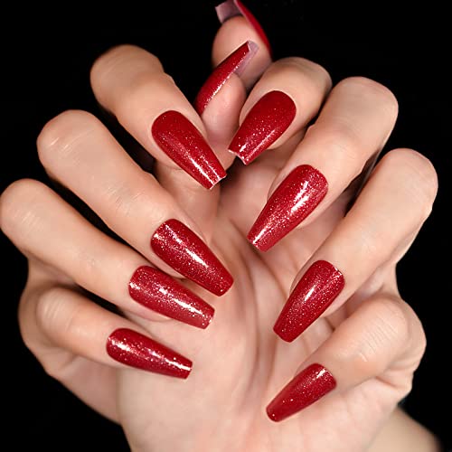 Vibrant Coffin Acrylic Nails Set for Eye-Catching Nail Art Creations - Image 7