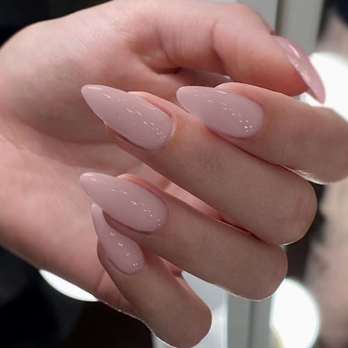 Pink Almond Acrylic Nails - Image 2
