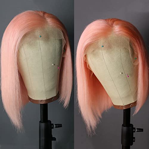 Rose Gold 18 Inch Human Hair Wig for Women, Natural Style, Adjustable Cap - Image 4