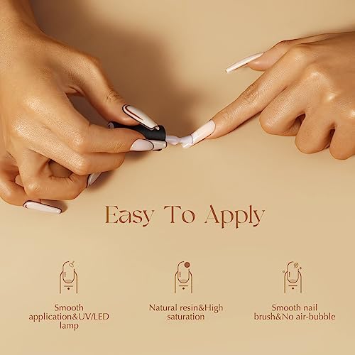 Medium Skin Tone Tan Nail Polish 15ml Long-Lasting - Image 6