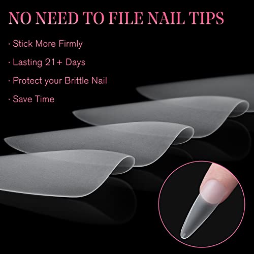 Long Almond Acrylic Nails - Image 4