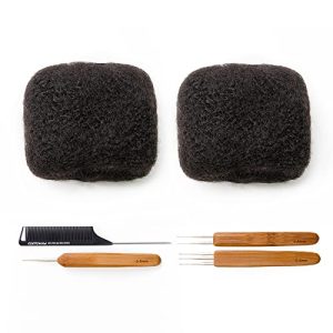 100% Human Hair Afro Kinky Wig Natural Look Full Volume Medium