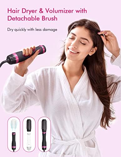 Professional Round Brush Hair Dryer for Fast Styling - Compact, Lightweight, 1.5 Inch Barrel - Image 2
