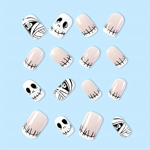 Black French Acrylic Nails - 24 Piece Durable & Stylish Press-On Tip Set - Image 4