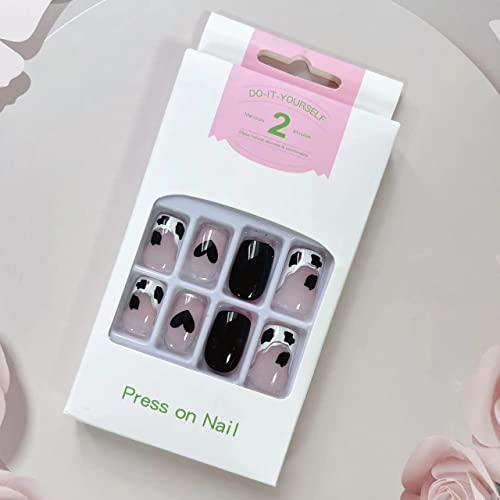 24 Piece Cow Print Acrylic Nails Kit for Instant Glamorous Style - Image 6