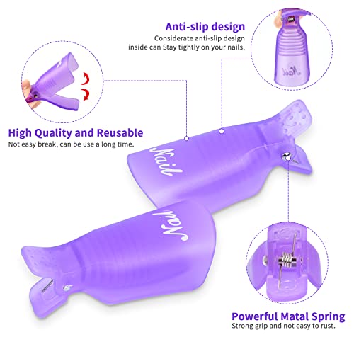 **Acrylic Nail Polish Remover Clips, 10 Count, for Effortless Gel and Acrylic Soak Off** - Image 2