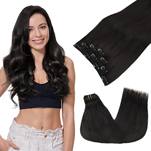 20-Inch Remy Human Hair Clip-In Extensions for Volume and Length