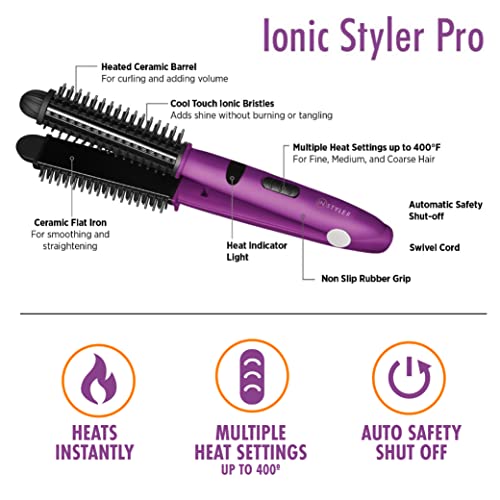 1.75 Inch Ceramic Rotating Hair Brush for Effortless Styling and Smooth Shine - Image 3