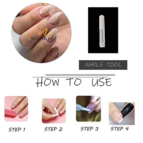 24pc Gold Glitter Acrylic Nail Set for Stunning Nail Art and Easy Application - Image 6