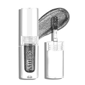 Sparkling Black Glitter Liquid Eyeshadow 10ml Long-Lasting Shimmer Makeup