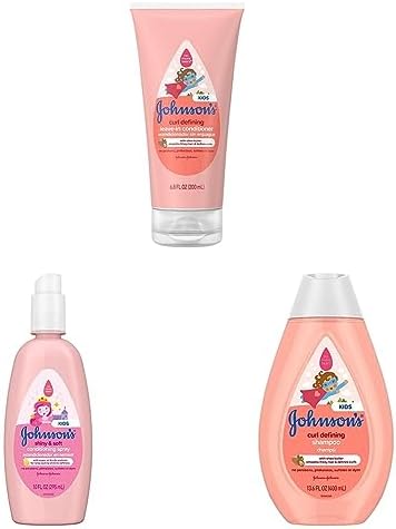 Johnsons Curl Defining Leave-In Conditioner for Curly Hair 8 oz Moisturizing Formula