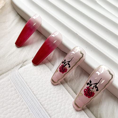 Rose-Inspired Acrylic Nail Design Kit for Elegant and Stylish Nail Art - Image 4