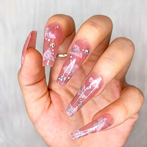 Pink Acrylic Coffin Nails - Image 4