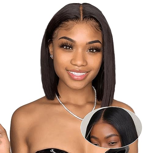 Hairspray 14 Inch Black Human Hair Wig Natural Look Comfortable Everyday Wear