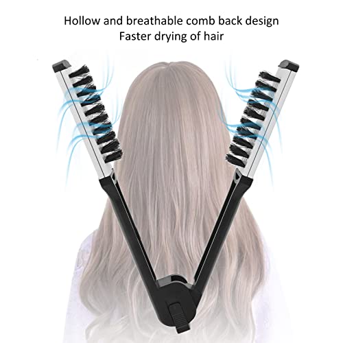 Flat hair brush with bristles. - Image 3