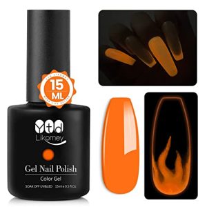 Orange gel polish for vibrant nails.