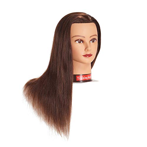 Realistic 22 Inch Human Hair Mannequin Head for Cosmetology Practice - Image 4