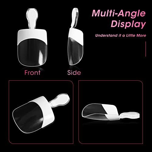 French Tip Round Acrylic Nail Kit - 24 Piece Set for Elegant Nail Art - Image 4