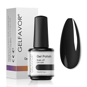 Black Gel Nail Polish in Black Bottle