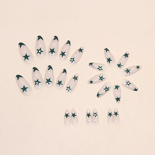 Military-Inspired Acrylic Nail Design Set with Unique Patterns and Durable Finish - Image 4
