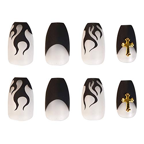 24 Piece Flame Inspired Acrylic Nail Art Design for Stunning Nail Makeovers - Image 2