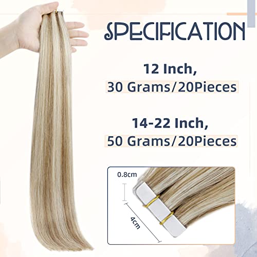 18 Inch Blonde Remy Human Hair Extensions 100% Natural Shade - Image 4