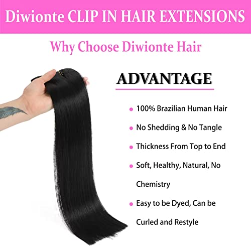 Clip-In Human Hair Extensions 20 Inch Natural Volume and Length - Image 2