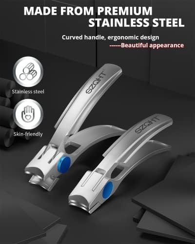 Szqht Precision Nail Clippers for Perfectly Trimmed Nails - Stainless Steel, Medium Size - Image 7