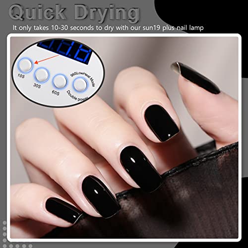 Black gel polish for nails. - Image 3