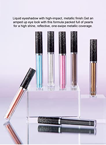 Rose Gold Glitter Liquid Eyeshadow 10ml Shimmering Eye Look - Image 2