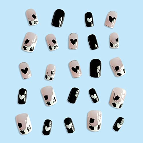 24 Piece Cow Print Acrylic Nails Kit for Instant Glamorous Style - Image 4