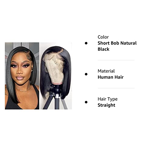 **14 Inch Short Bob Human Hair Wig for Women Natural Look Comfortable Fit** - Image 8