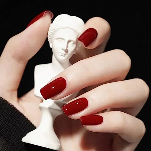 Trendy Solid Color Acrylic Nails Set for a Stylish At-Home Manicure - Medium Length