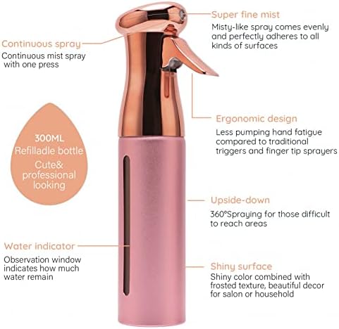 Rose Hair Styling and Fragrance Spray Bottle 250ml Capacity - Image 3