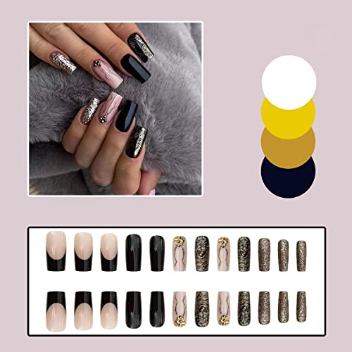 Black Gold Acrylic Nail Design Kit 240 pcs for Stunning Nail Art - Image 2
