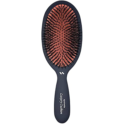 9 Inch Boar Bristle and Nylon Blend Hair Brush for Smooth Styling and Detangling