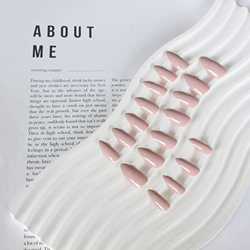 Pink Almond Acrylic Nails - Image 5