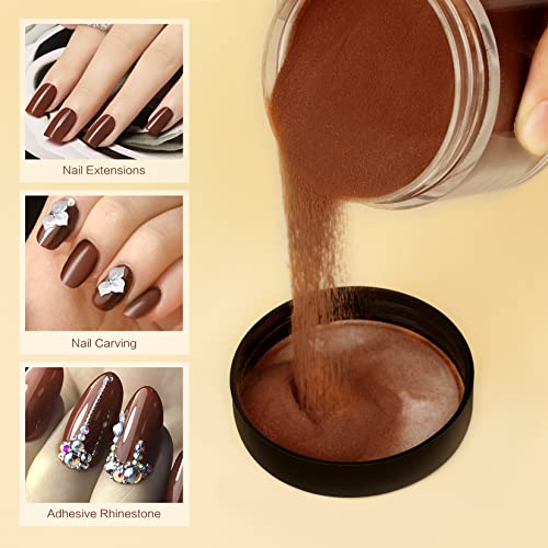 Brown Acrylic Nails - 24 Piece Set, Durable & Stylish for Any Occasion - Image 5