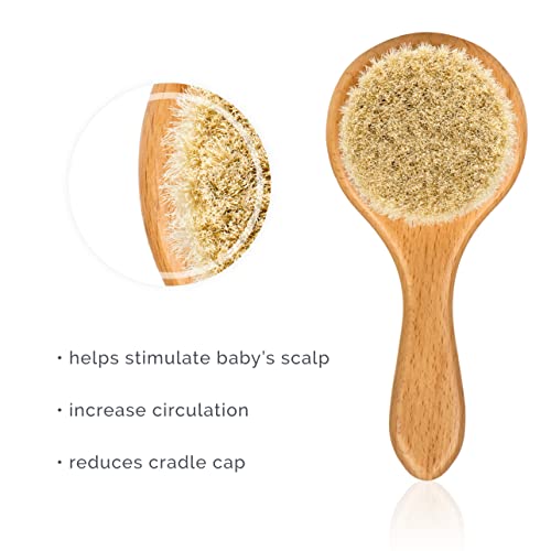 Gentle Soft Bristle Baby Boy Hair Brush for Infant Grooming and Safe Hair Care - Image 3