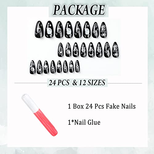 Black Holo Acrylic Nails - Image 4