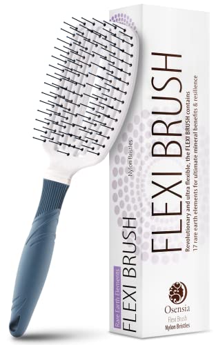 Gentle Flexi Hair Brush for All Hair Types with Tangle-Free Design