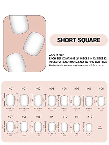 Short Black Square Acrylic Nails - Pack of 100 for Durable & Stylish Nail Art - Image 2