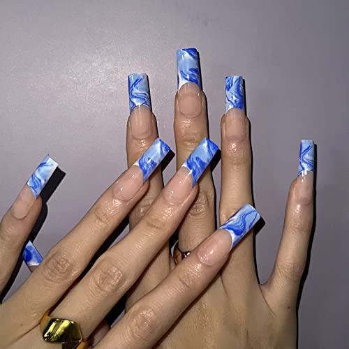 ?Blue Acrylic Nail Designs?