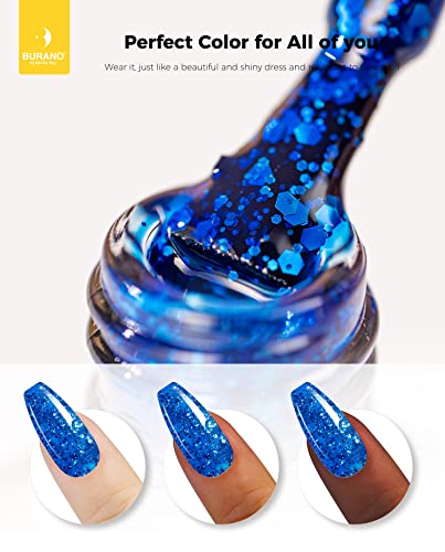 15ml Blue Glitter Gel Nail Polish with Sparkling Finish for Stunning Nail Art - Image 3