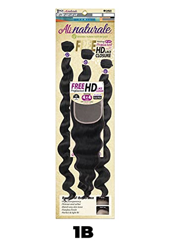 Ali Naturale Organic 18 Inch Remy Human Hair Extensions Natural Color - Image 2