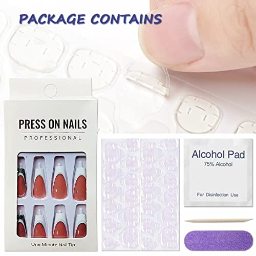 24 Piece Long Light Blue Acrylic Nails Set for a Chic Look - Image 5