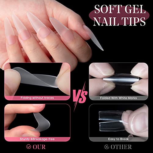 Long Almond Acrylic Nails - Image 5