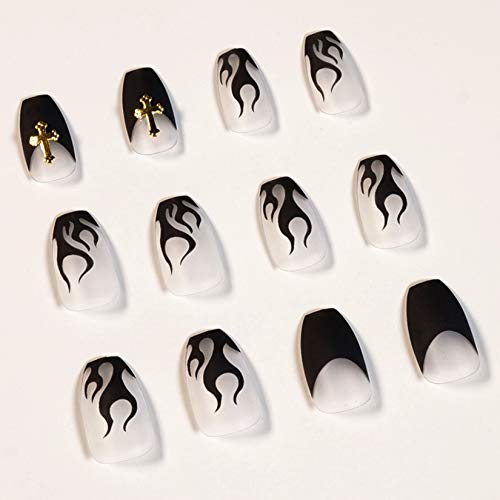 24 Piece Flame Inspired Acrylic Nail Art Design for Stunning Nail Makeovers - Image 3
