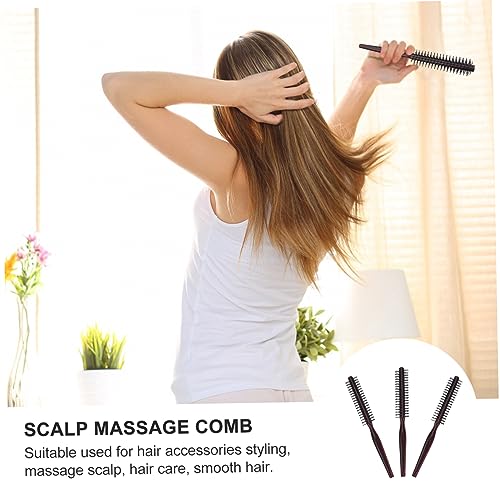 Wooden round hair brush - Image 7